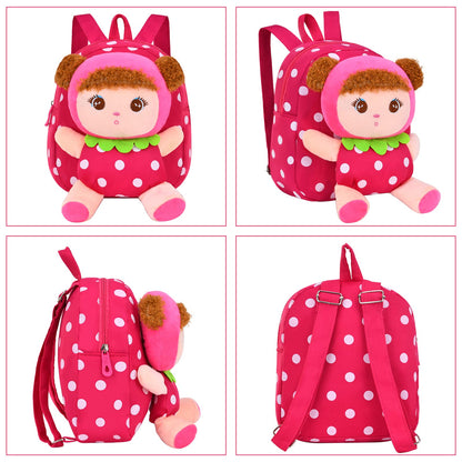 Cute Toddler Backpack Plush Doll Toy Snack Travel Bag Preschool Shoulder Bag Gift for Kid