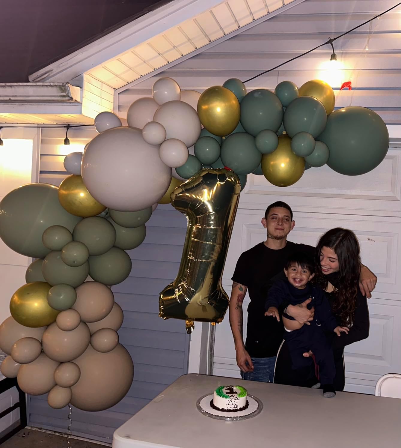 Sage Green Balloons Arch Double Stuffed, Olive Dusty Green Brown Beige Neutral Balloon Garland Kit, White Sand Apricot Tan Latex Balloon for Baby Shower Birthday Jungle Safari Party Decoration