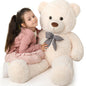 MaoGoLan Giant Big Teddy Bear 4 Feet 47 inch Life Size Tan Plush Bear Brown Stuffed Animal for Children Boyfriend