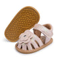 Babelvit Infant Baby Girl Boy Sandals Comfort Premium Summer Outdoor Casual Beach Shoes with Flower Bowknot Anti Slip Rubber Sole Newborn Toddler Prewalker First Walking Shoes