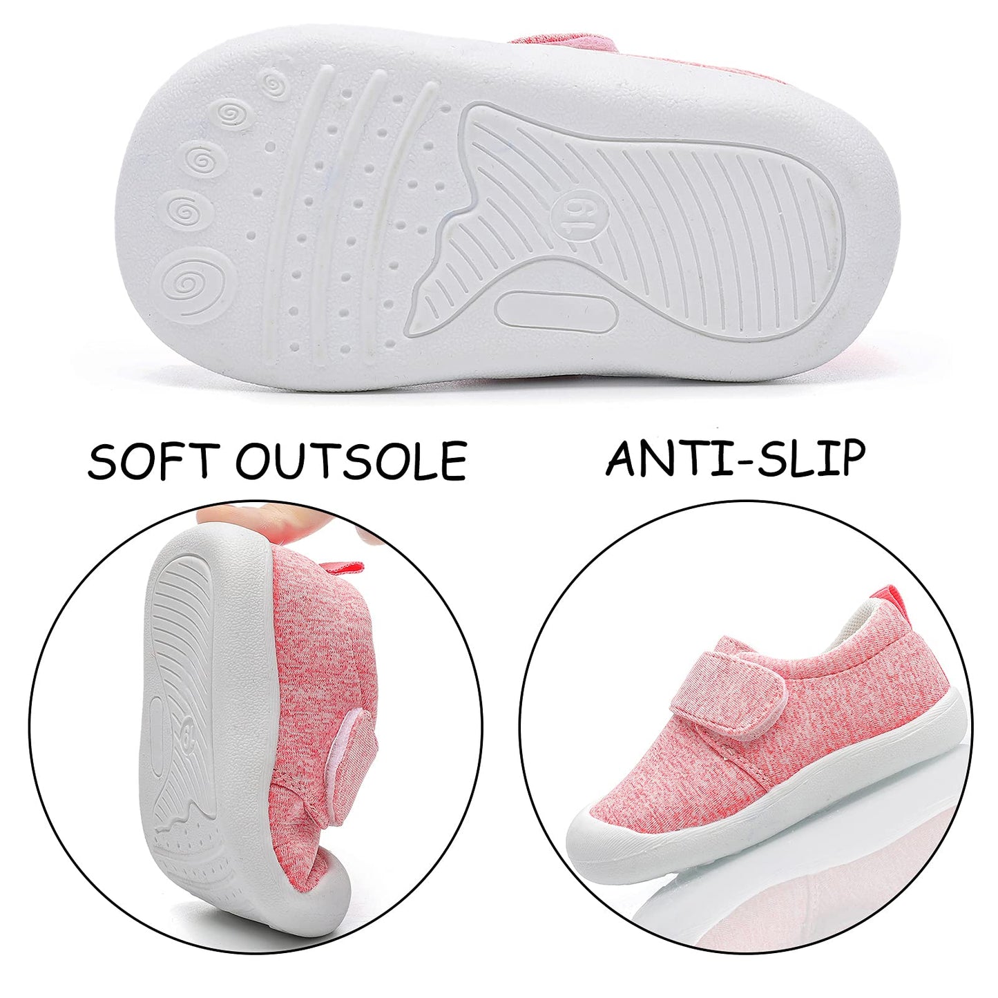 Baby Boys & Girls First Walking Shoes - Non-Slip, Breathable Infant Sneakers for 6-18 Months