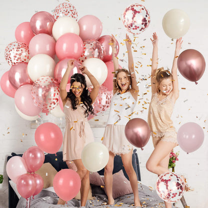 Dusty Blue Balloon Set, 60Pcs 12 Inch Slate Baby Blue White Sand Latex Balloon with Metallic Confetti Champagne Gold Helium Balloons for Birthday Party Baby Bridal Shower Boho Decortaions Supplies
