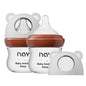 Natural Glass Baby Bottle for Breastfeeding Babies, 5.4oz Anti-Colic Baby Bottle with Natural Response Nipple(S), Clear, Wide Neck, 2 Pack, 1 Months+