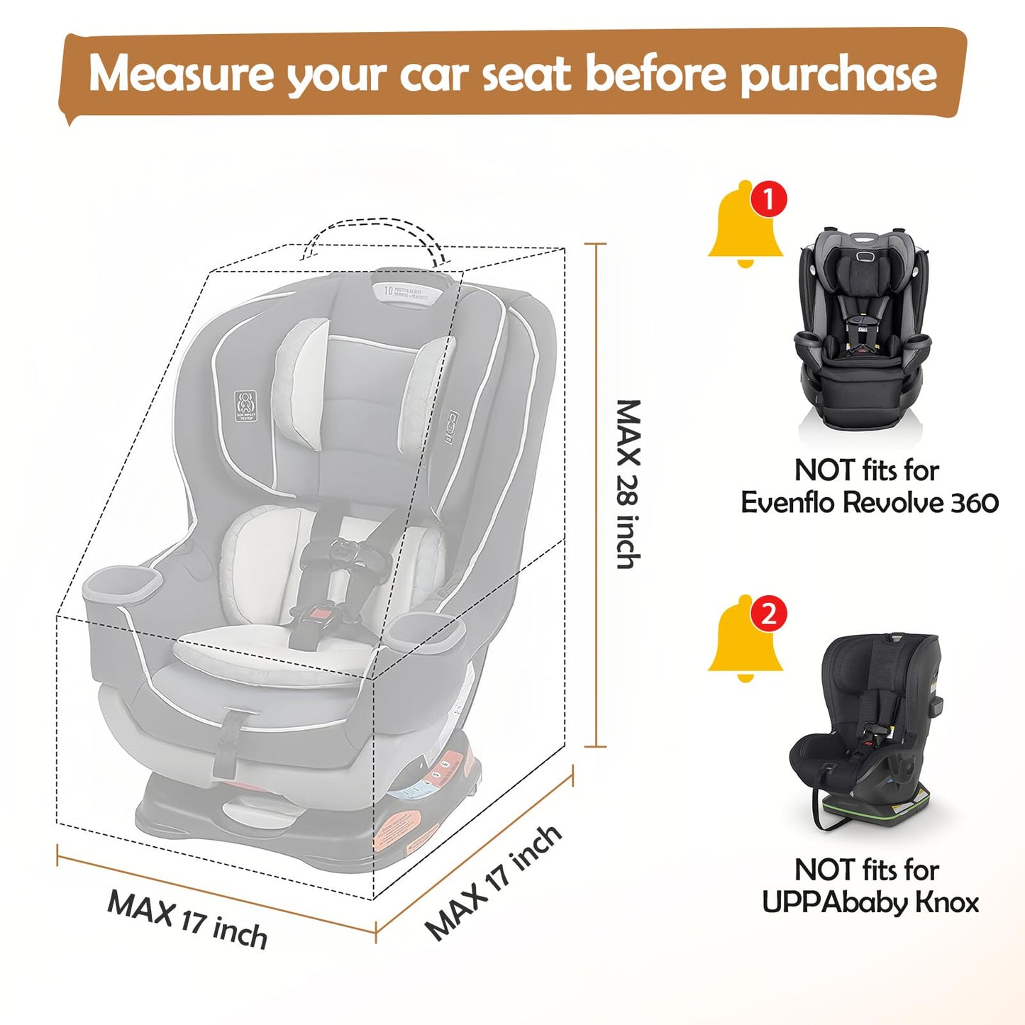 YOREPEK Padded Car Seat Travel Bag Backpack for Airplane, Heavy Duty Car Seat Bags for Air Travel, Carseat Cover for Airplane Travel with Shoulder Strap, Car Seats Carrier for Airport, Black