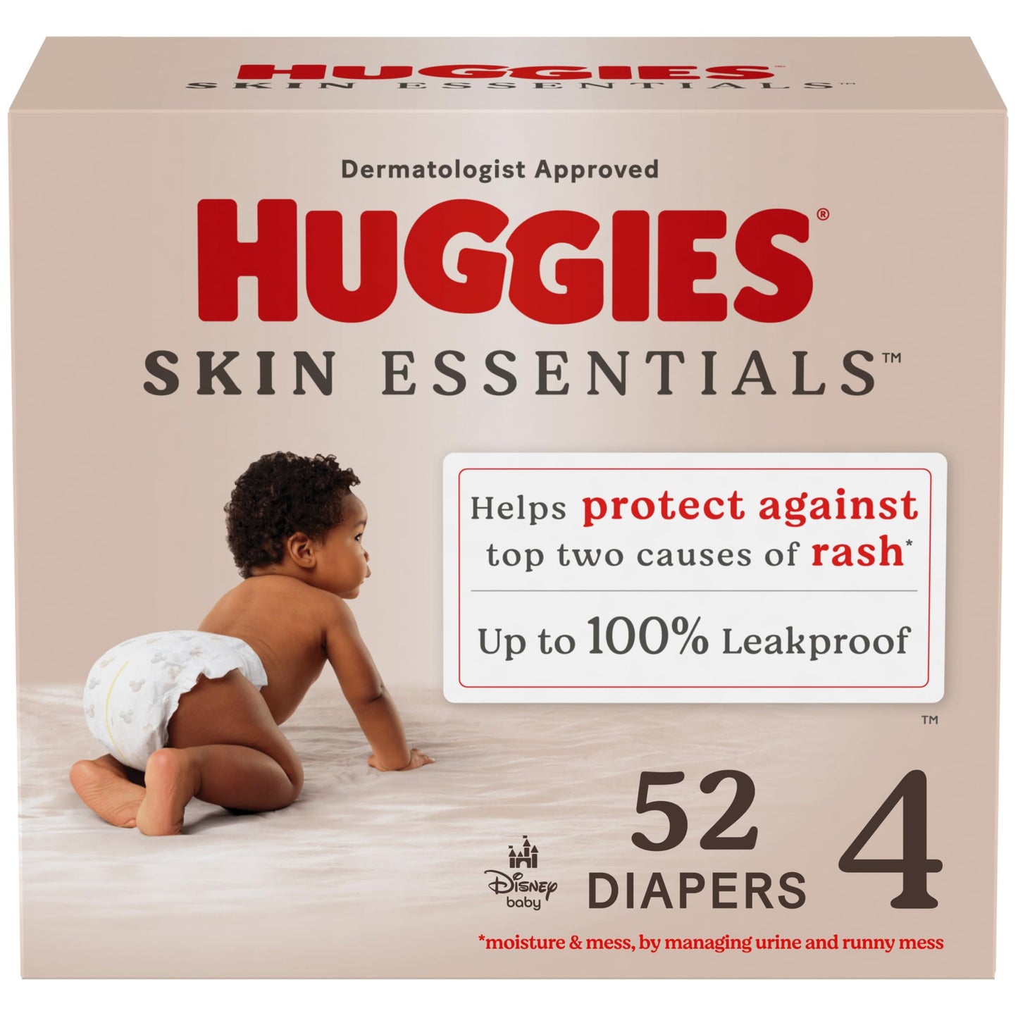 Huggies Size 2 Diapers, Skin Essentials Baby Diapers, Size 2 (12-18 lbs), 74 Count, Packaging May Vary