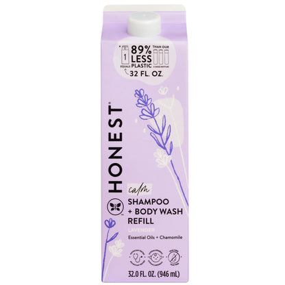 The Honest Company 2-in-1 Cleansing Shampoo + Body Wash for Sensitive Skin | Gentle for Baby | Naturally Derived, Tear-free, Hypoallergenic | Fragrance Free, 10 fl oz