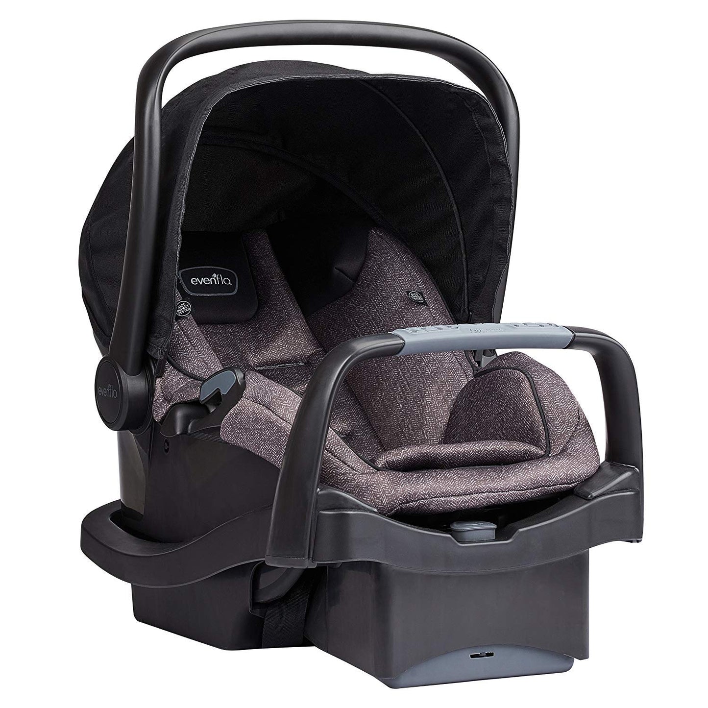 Evenflo Pivot Modular Travel System with LiteMax Infant Car Seat with Anti-Rebound Bar (Desert Tan)