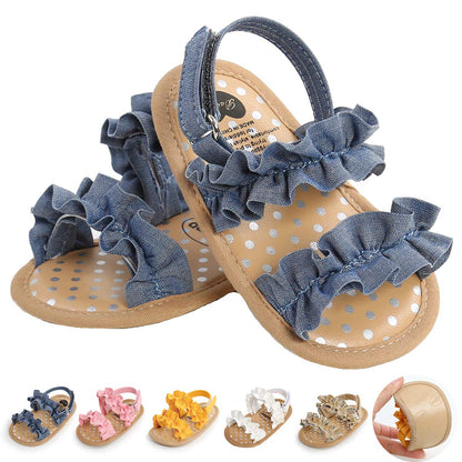 Ohwawadi Baby Boys Girls Sandals Soft Sole Summer Infant Wedding Dress Flat Shoes Beach Sandal Newborn Crib Shoes First Walkers