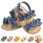 Ohwawadi Baby Boys Girls Sandals Soft Sole Summer Infant Wedding Dress Flat Shoes Beach Sandal Newborn Crib Shoes First Walkers