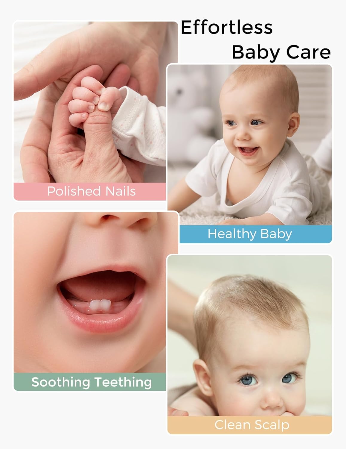 Momcozy Elite Baby Kit, Superior Baby Shower&Registry Essential Kit for Grooming & Health & Cleansing Care, Electric Nail File&Nasal Aspirator, Tummy Wrap, Thermometer, Bath Brush,Teether, Storage Bag