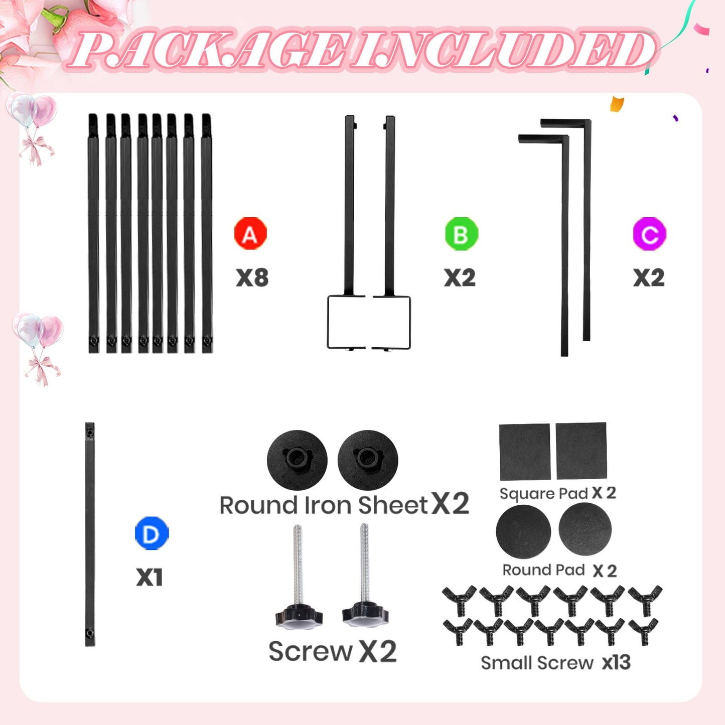 Over The Table Rod Stand with Clamps,Black 33"-100" Adjustable Table Top Frame Backdrop Stand Table Balloon Stand for Wedding Halloween Birthday Party Birthday Christmas Baby Shower Decor