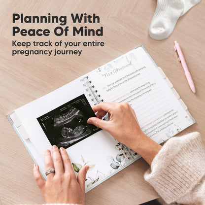 Pregnancy Journal for First Time Moms Gifts - 90 Pages Hardcover Pregnancy Memory Book, Beautiful & Cute Baby Book Keepsake, Ultrasound Baby Scrapbook, First Mother's Day Gifts (Alpine)