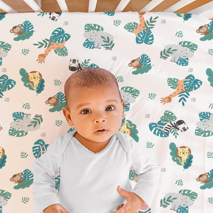 The Peanutshell Crib Bedding Sets, Safari Animals (7 Piece Crib Set)
