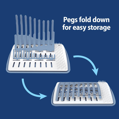 Dr. Brown's Folding Baby Bottle Drying Rack for Easy Storage, Dry Nipples, Pacifiers and Other Baby Essentials, BPA-free