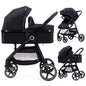 2-in-1 Baby Stroller with Bassinet Mode - Folding Infant Newborn Pram Stroller with Reversible Seat - Toddler Strollers for 0-36 Months Old Babies (Beige)