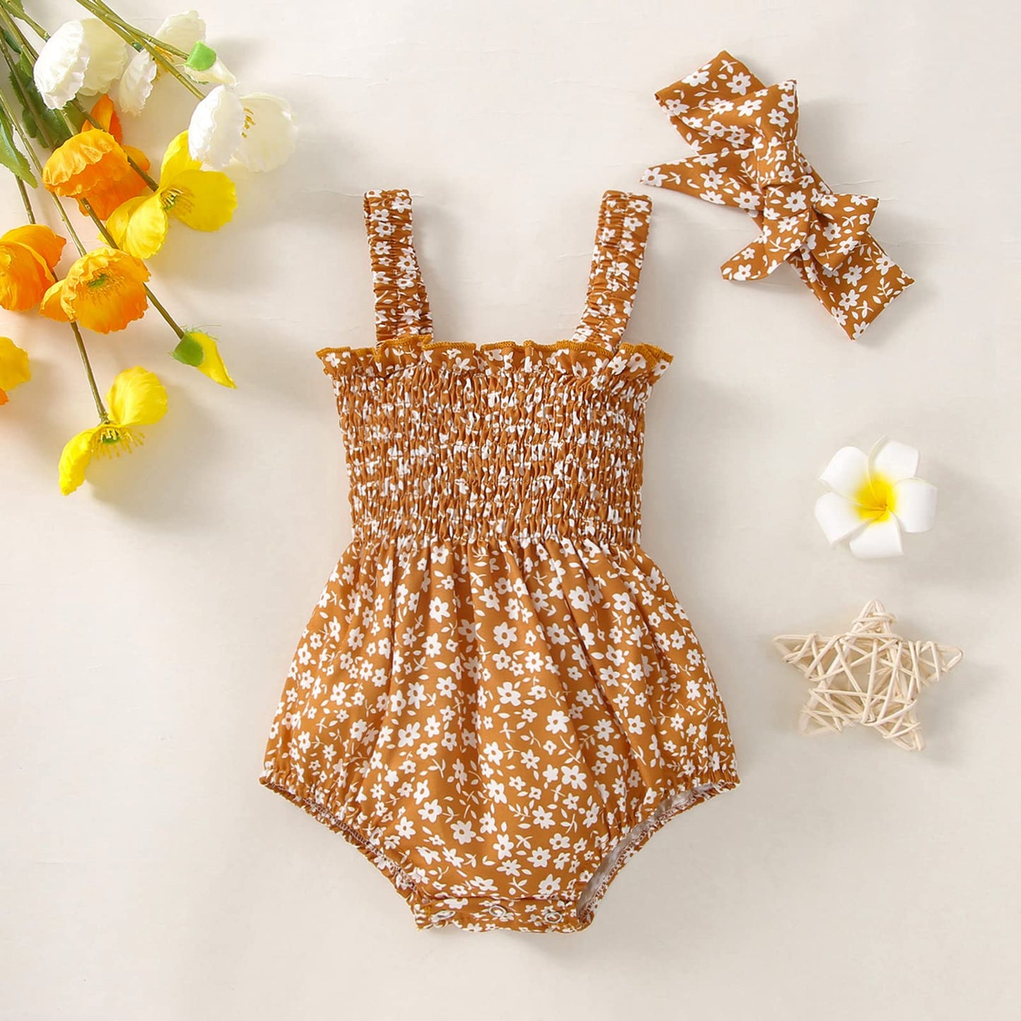 Baby Girls Summer Denim Romper Clothes Dress Newborn Onesie Sunsuit 3 6 9 12 18 Months One-Piece Jumpsuits Outfits