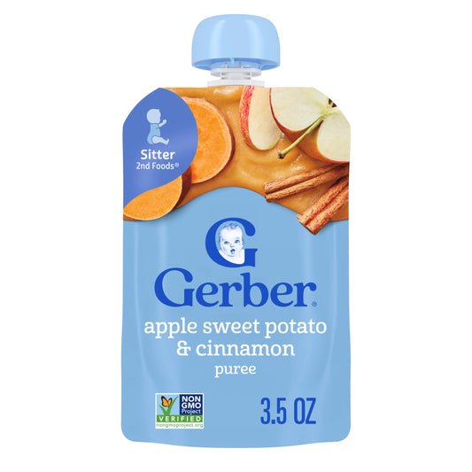 Gerber Baby Food Toddler Apple Pear Peach, 3.5 Oz Pouch