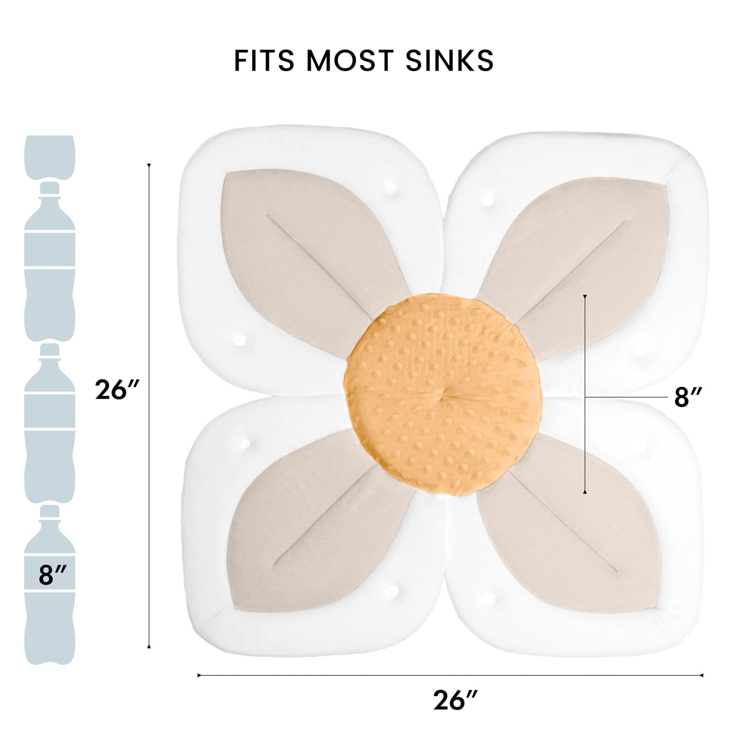Blooming Bath Baby Bath Seat - Baby Tubs for Newborn Infants to Toddler 0 to 6 Months and Up - Baby Essentials Must Haves - The Original Washer-Safe Flower Seat (Lotus, Gray/White/Yellow)