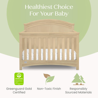 Delta Children Simmons Kids SlumberTime Emma Convertible Crib N More, Grey