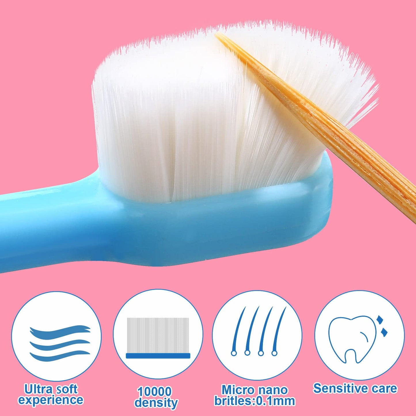 6 Pieces Kids Extra Soft Nano Toothbrush Children Bristles Children Micro Nano Manual Toothbrush Set with 20000 Bristles for Age 3and Above Boys Girls Gum Protecting Cleaning(Cute Style)