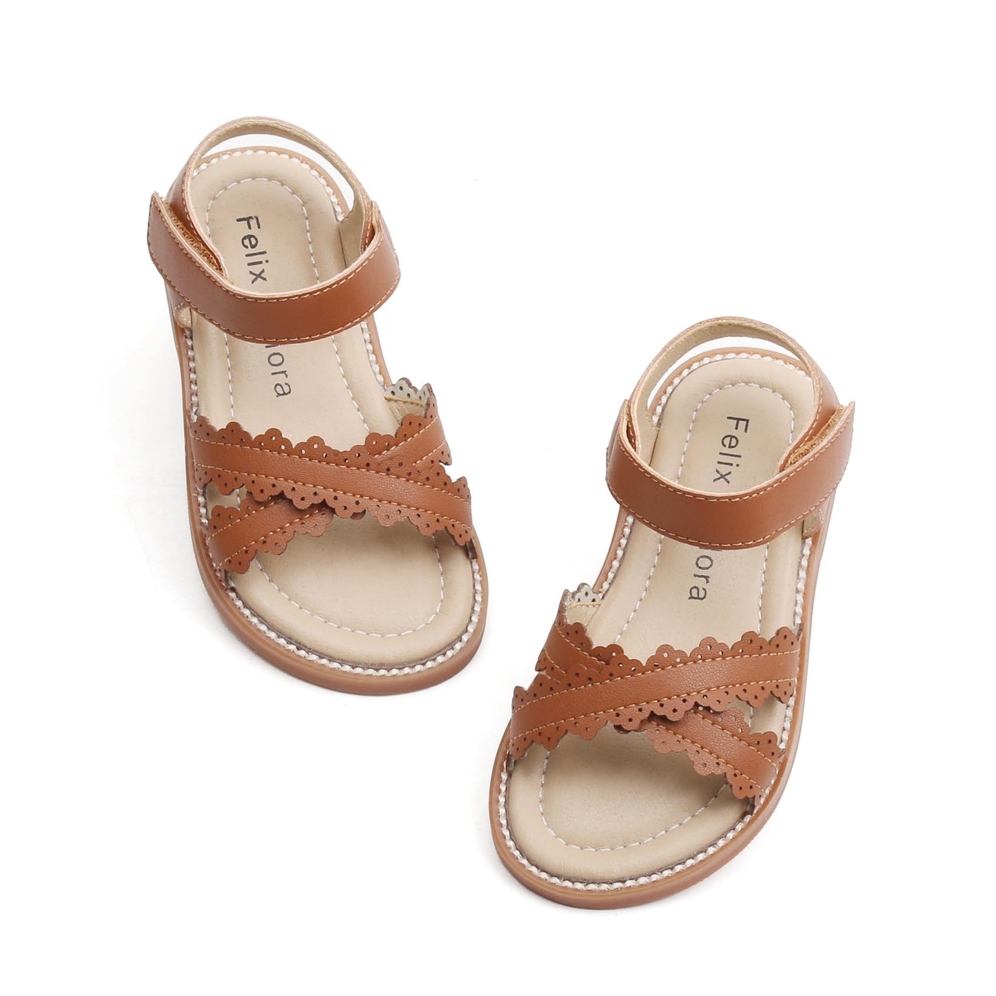 Felix & Flora Toddler Girl Sandals - Little Girl Easter Summer Dress Shoes Lightweight Open Toe Beach Holiday.