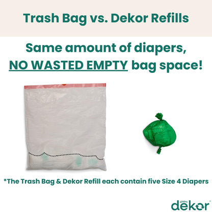Diaper Dekor Classic Hands-Free Diaper Pail | Easiest to Use | Just Step – Drop – Done | Doesn’t Absorb Odors | Most Economical Refill System | 70% Recycled Materials | EKO White