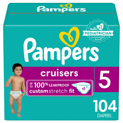 Pampers Cruisers Diapers - Size 3, 84 Count, Disposable Active Baby Diapers with Custom Stretch