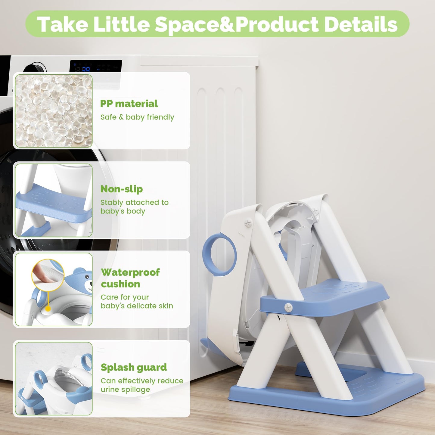 Training Toilet Ladder, Multi-Use, Convenient and Suitable for Most Situations，Girls, Boys
