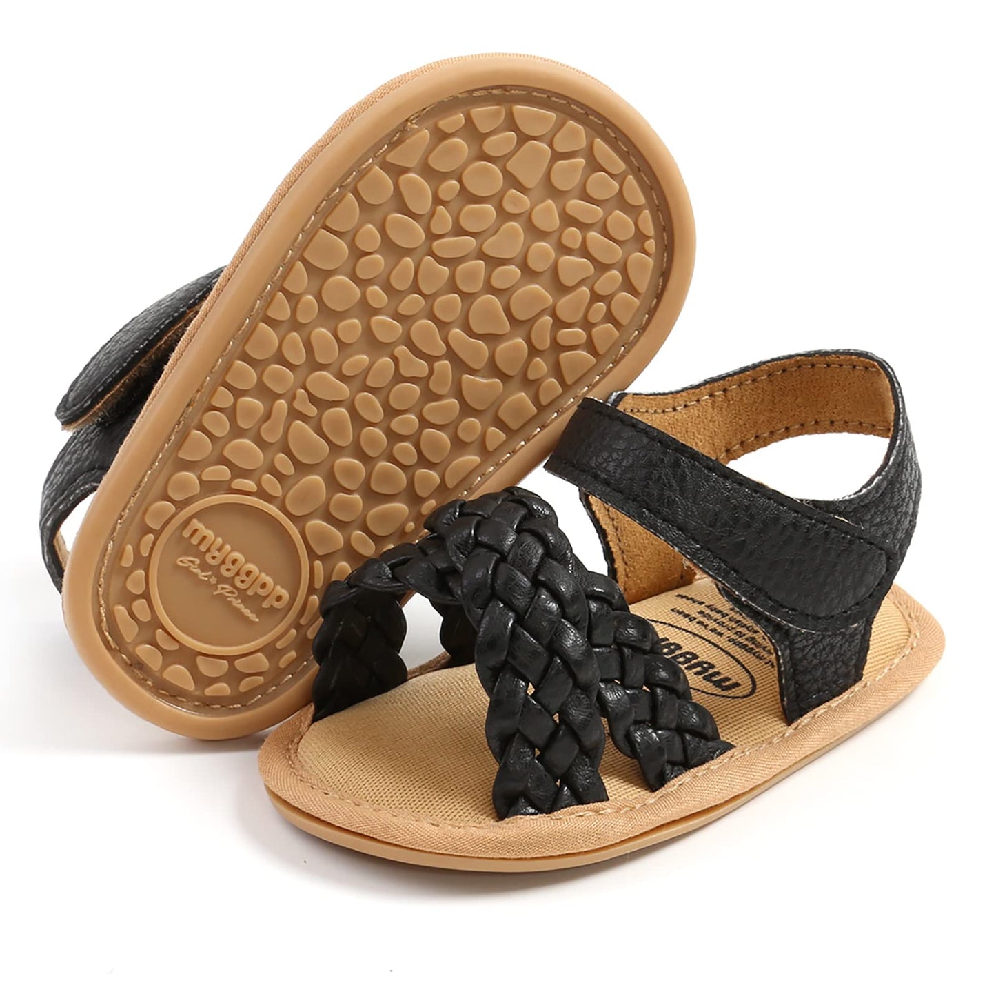 SOFMUO Baby Girls Boys Sparkly Bowknot Sandals Premium Soft Anti-Slip Rubber Sole Infant Summer Outdoor Shoes Toddler First Walkers