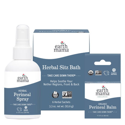 Earth Mama Herbal Perineal Spray | Safe for Pregnancy and Postpartum Recovery, Witch Hazel Natural Cooling Spray For After Birth Feminine Care Essentials, No Benzocaine or Butane, 4-Fluid Ounce