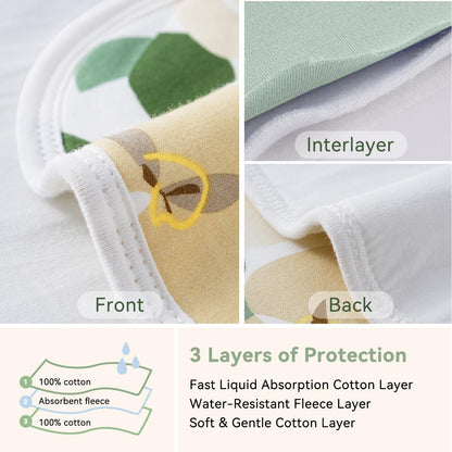 Yoofoss Baby Burp Cloths 5 Pack Burping Cloths for Babies Boys Girls Large 21''X10'' Extra Soft and Absorbent Flowers