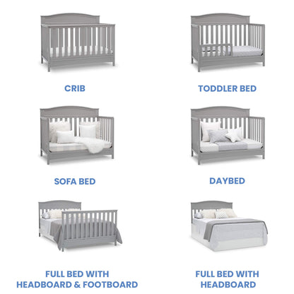 Delta Children Emery 4-in-1 Convertible Baby Crib - Greenguard Gold Certified, White
