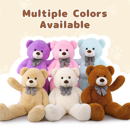 MaoGoLan Giant Big Teddy Bear 4 Feet 47 inch Life Size Tan Plush Bear Brown Stuffed Animal for Children Boyfriend