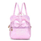 KL928 Girls Bowknot Polka Dot Cute Mini Backpack Small Daypacks Convertible Shoulder Bag Purse for Women