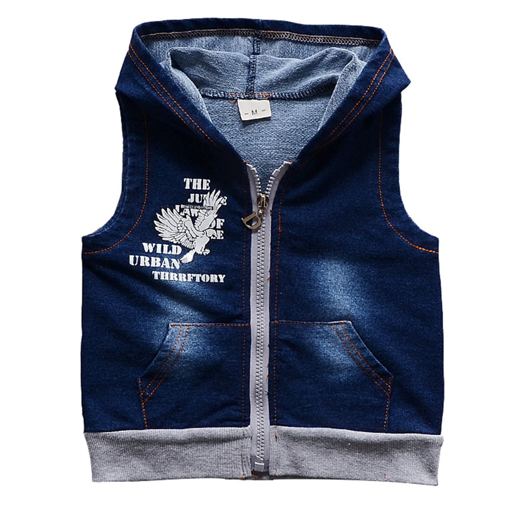 Yao 9M-5T Spring Autumn Baby Boys 3pcs Clothing Set Cotton Shirt Jeans Denim Vest