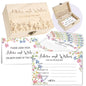 50 PCS Pink Bow Baby Shower Advice Cards For Parents To Be, Advice and Wishes Cards with Box for Baby Shower Games Advice for New Parents Baby Showers