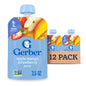 Gerber Baby Food Pouches, Toddler 12+ Months, Assorted Fruit Variety Pack, 3.5 Ounce (Set of 18)
