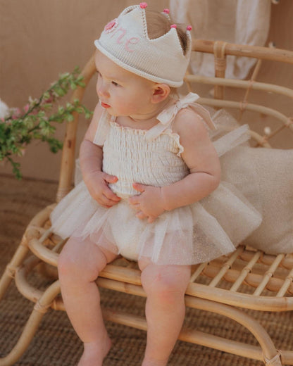 MERSARIPHY Newborn Baby Girl Summer Outfit Sleeveless Ruffle Smocked Halter Tulle Romper Dress One-piece Jumpsuit Clothes