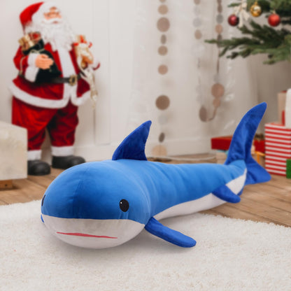 Tezituor 43.3 inch Giant Whale Stuffed Animal, Large Stuffed Whale Plush Ocean Toys, Hugging 4ft Soft Whale Plush Pillow for Girls Boys