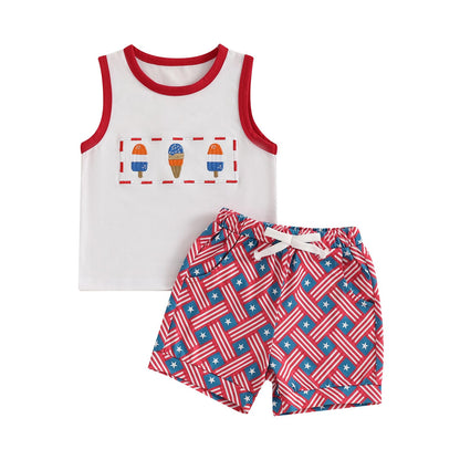 Baby Boy Summer Clothes Striped Tank Tops Camisoles and Shorts Newborn Boys Spring Summer Outfit
