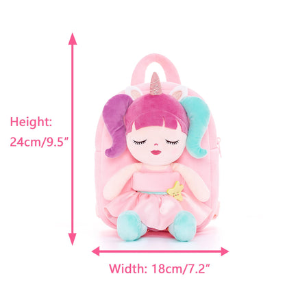Lazada Girls Backpack with Doll Toddler Toys Baby Girls Gifts Rag Dolls 9.5“