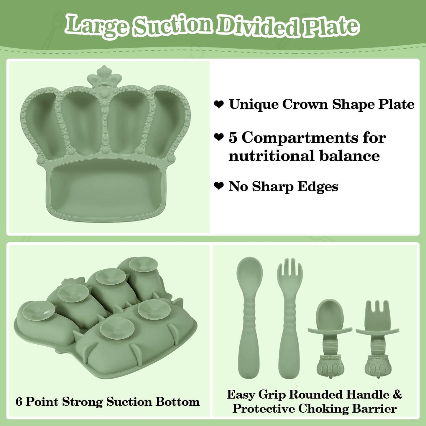 Silicone Baby Feeding Set 10 Pcs Baby Led Weaning Supplies Suction Bowl Divided Plate Baby Bibs Fruit Feeder Baby Spoons Forks Sippy Cup Toddler Utensil Sets Baby Essentials for Newborn Gift