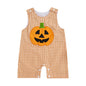 Baby Boy Summer Clothes Sleeveless Embroidery Dinosaur Striped Retro Romper Jumpsuit Smocked Shortall
