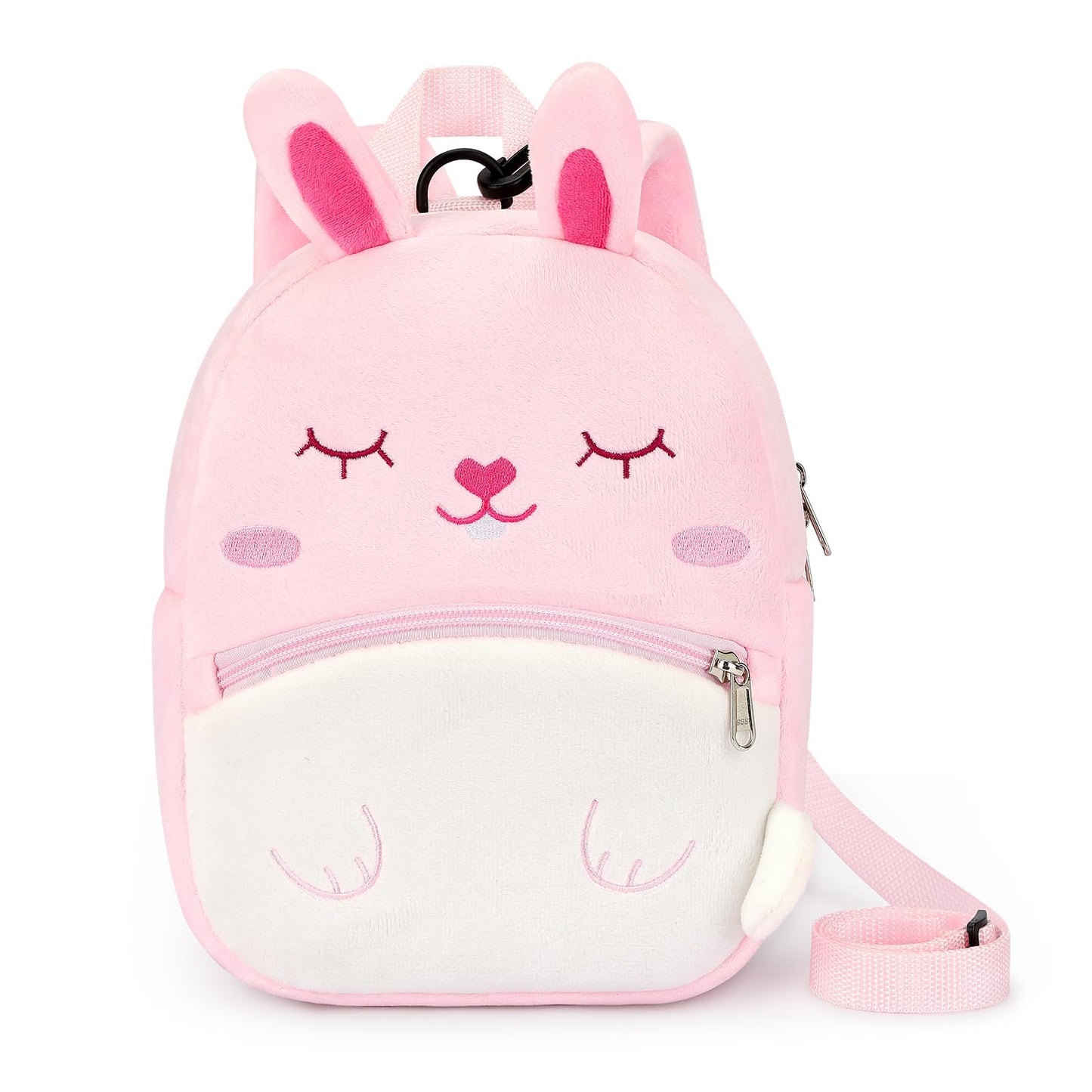 mibasies Toddler Backpacks for Girls 2-4: Plush Backpack -3D Animal Cartoon Mini Travel Bag -10 inch Toddler Backpack Leash