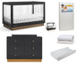 Delta Children James Acrylic 4-in-1 Convertible Crib - Greenguard Gold Certified, Midnight Grey/Acorn