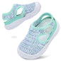 LeIsfIt Toddler Sandals Boys Girls Wide Sandals Kids Water Sandals Barefoot Water Shoes for Beach Swim Lightweight Closed Toe Summer Sandals
