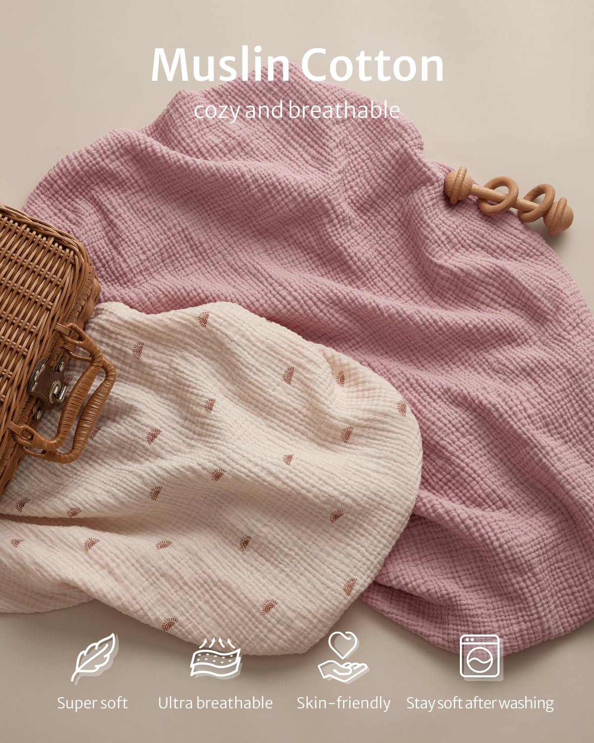 Blissful Diary Muslin Changing Pad Cover for Girls Boys, Ultra Soft Breathable Cotton, Baby Diaper Change Table Pad Covers, 2Pack (Roman Green&Leaf)