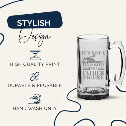 Your Dream Party Shop Daddy's Sippy Cup Beer Glass - 16oz Funny Beer Mug for New Dads - Gifts for Dad