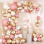 Sage Green Pink Balloon Arch Kit, Olive Green Light Pink Sand White Blush Metallic Gold Balloons with Gold Confetti Balloons for Girl Birthday Woodland Baby Shower Jungle Safari Decorations