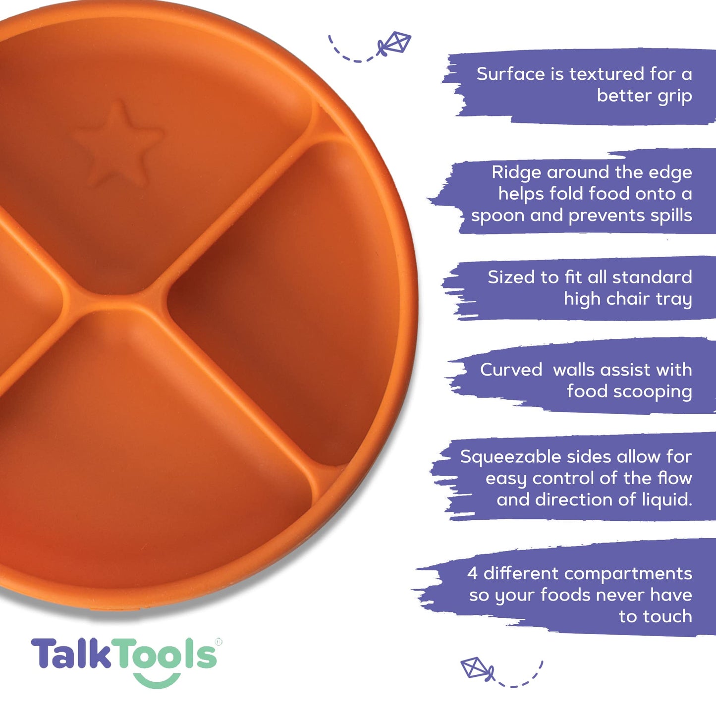 TalkTools ITSY Baby Utensil Set – Silicone Training Cup, Plate and Twin Spoon Pack for Toddlers| Infant First Food Self Feeding Silicone Training Set (Bubblegum)